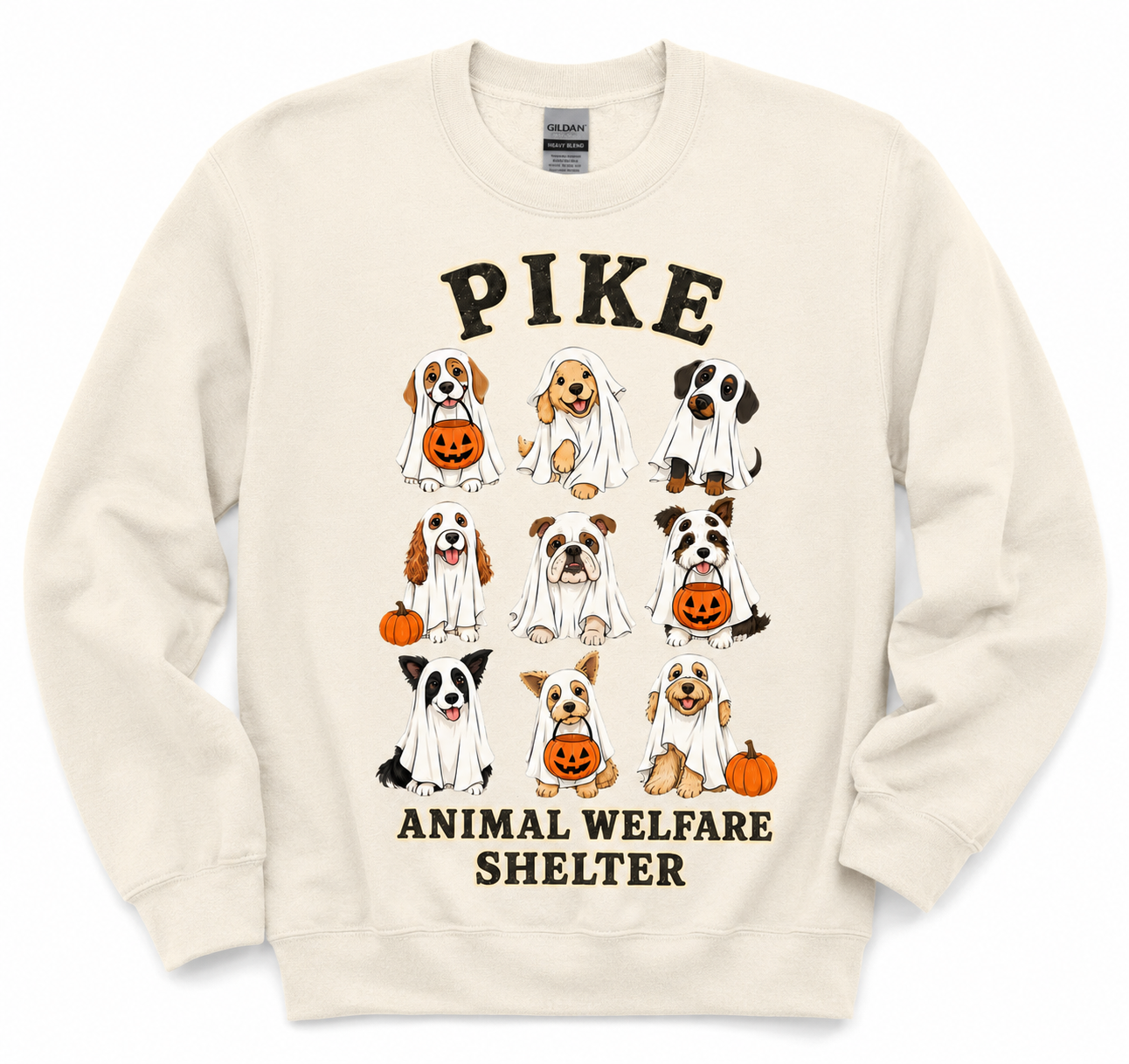PAWS Halloween Ghost Dogs Fundraiser T-Shirt & Crewneck