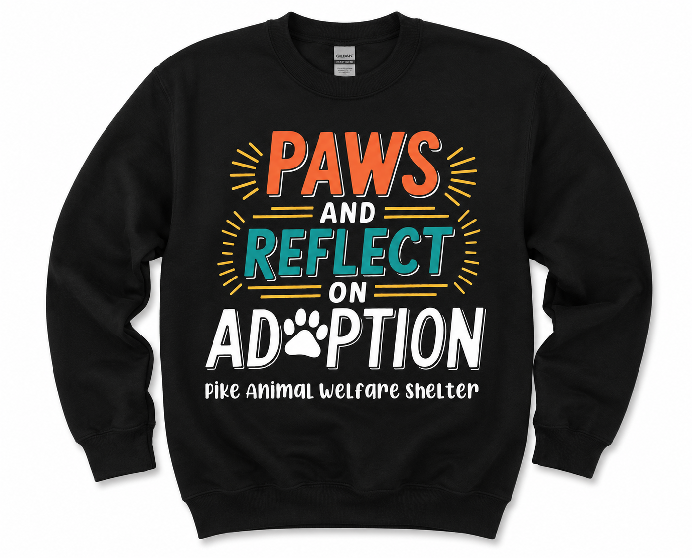 PAWS Paws and Reflect Fundraiser T-Shirt & Crewneck