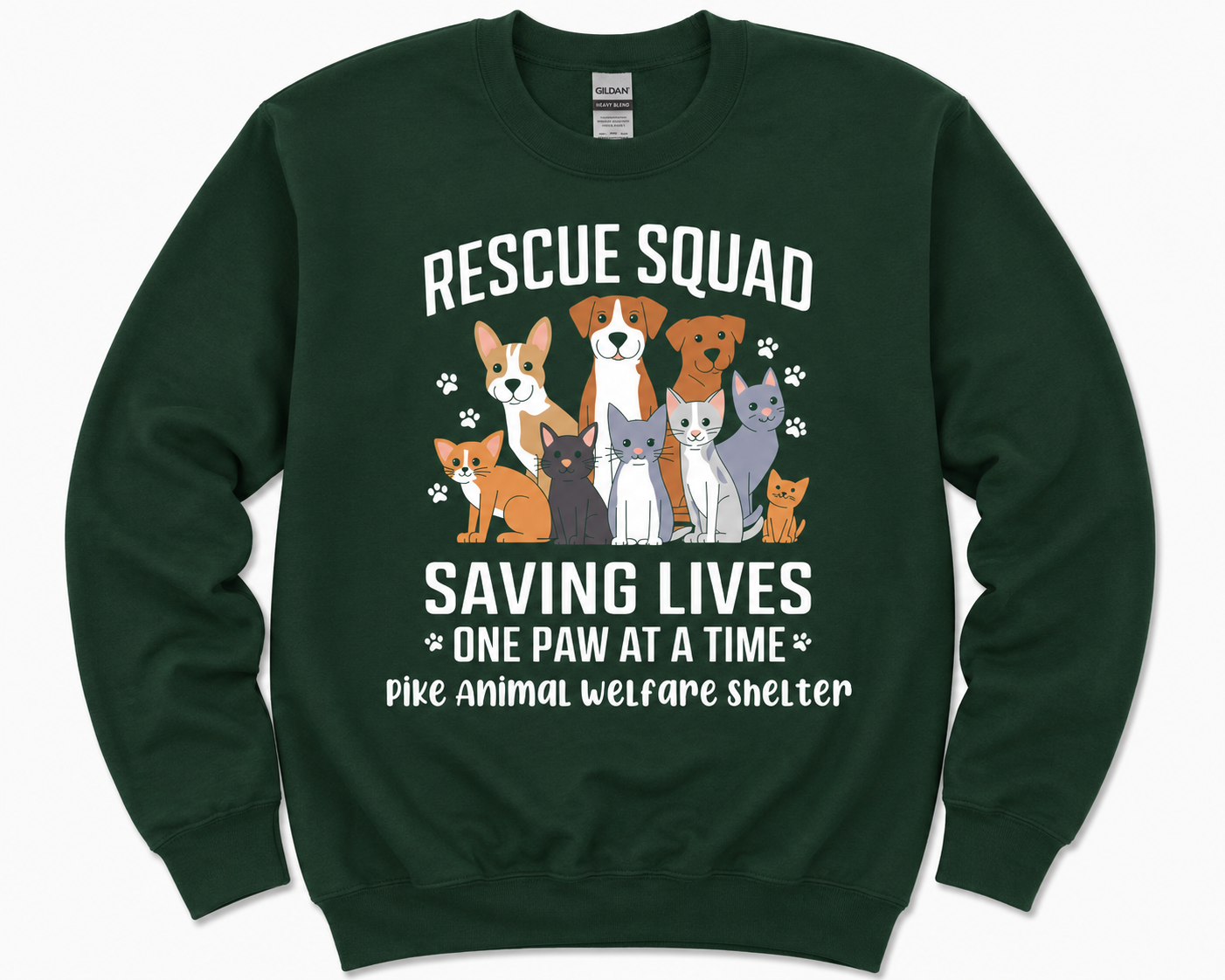 PAWS Rescue Squad Fundraiser T-Shirt & Crewneck