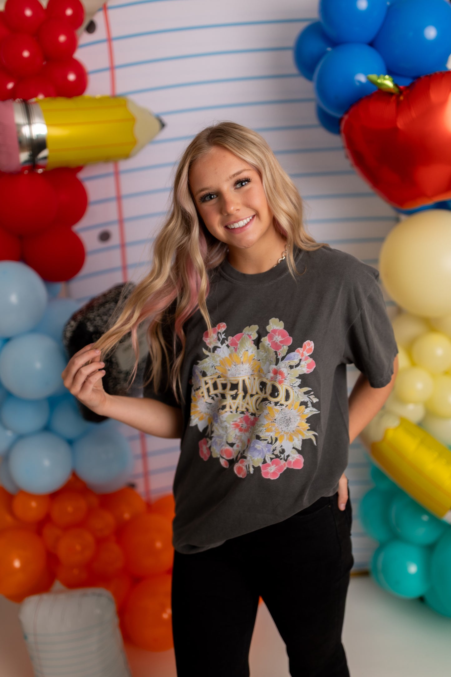 Vintage Floral Band Graphic Comfort Colors Tee