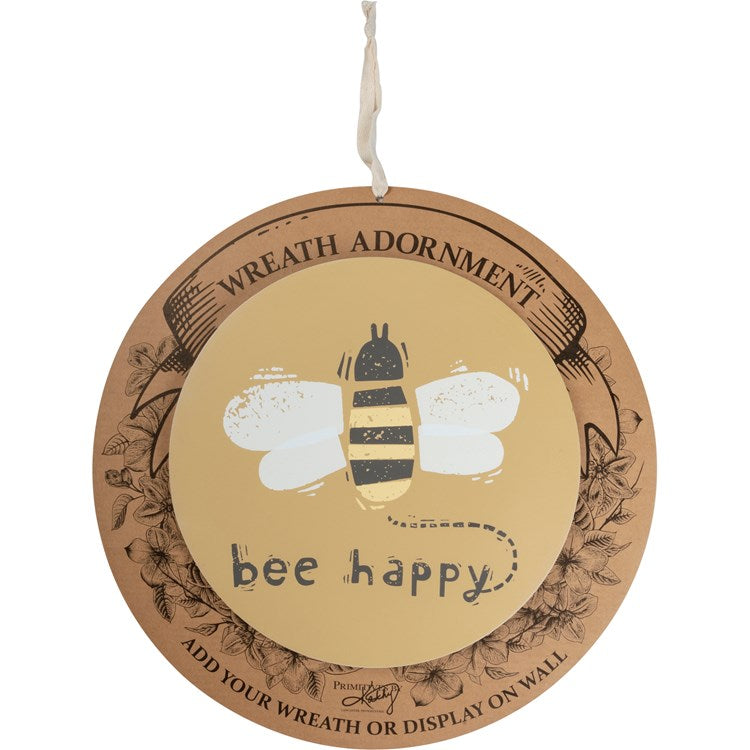 Bee Happy Wreath Insert