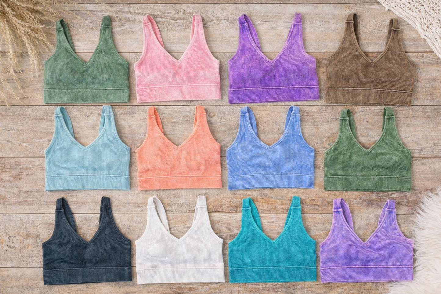 Washed Intentions Brami – Seamless Acid Wash Crop Top