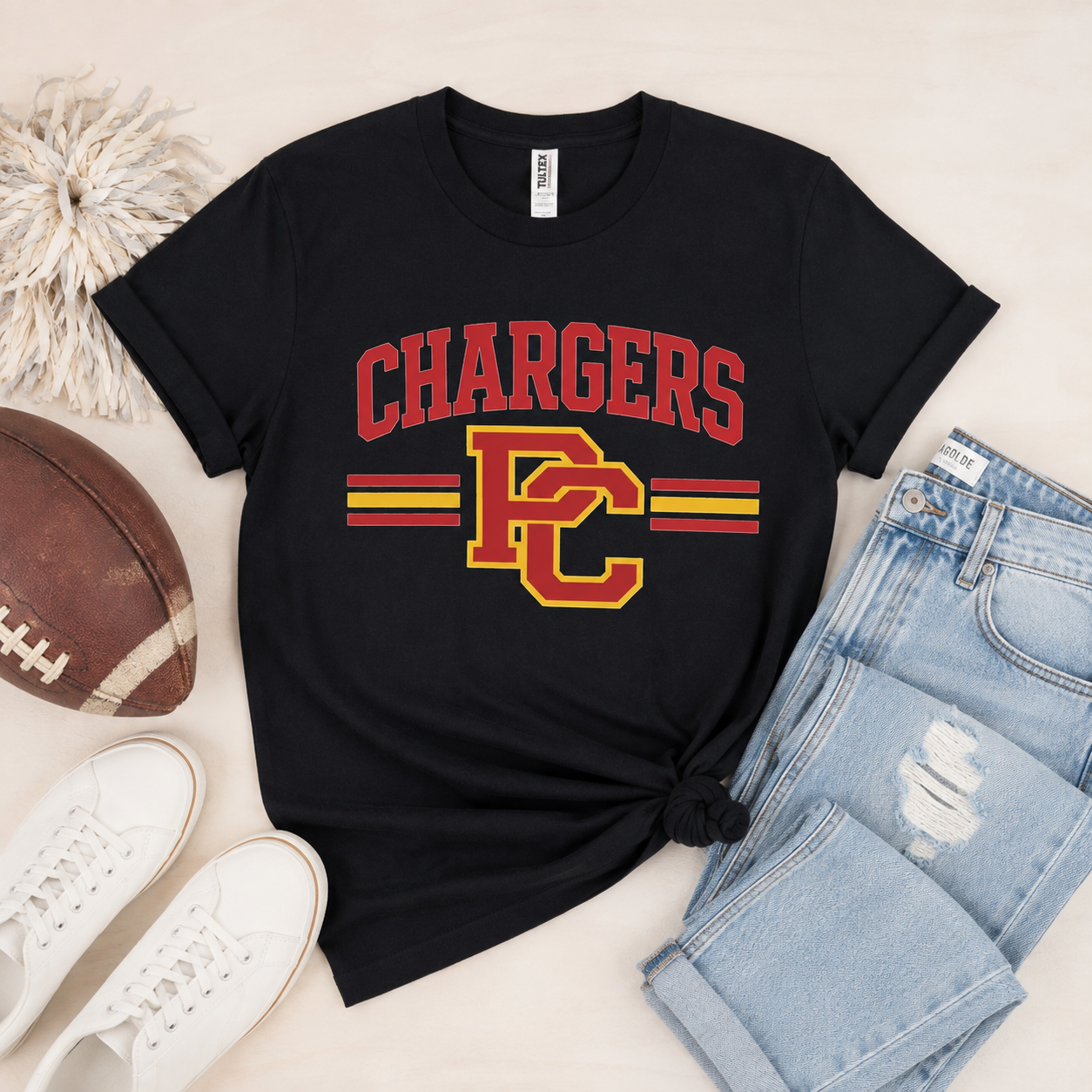 Chargers PC Striped Logo Graphic