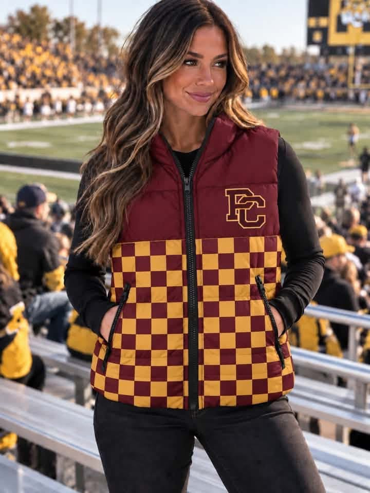 Custom Pike Central Chargers Puffer Vest - Detail
