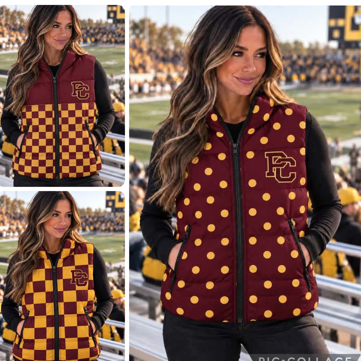 Custom Pike Central Chargers Puffer Vest