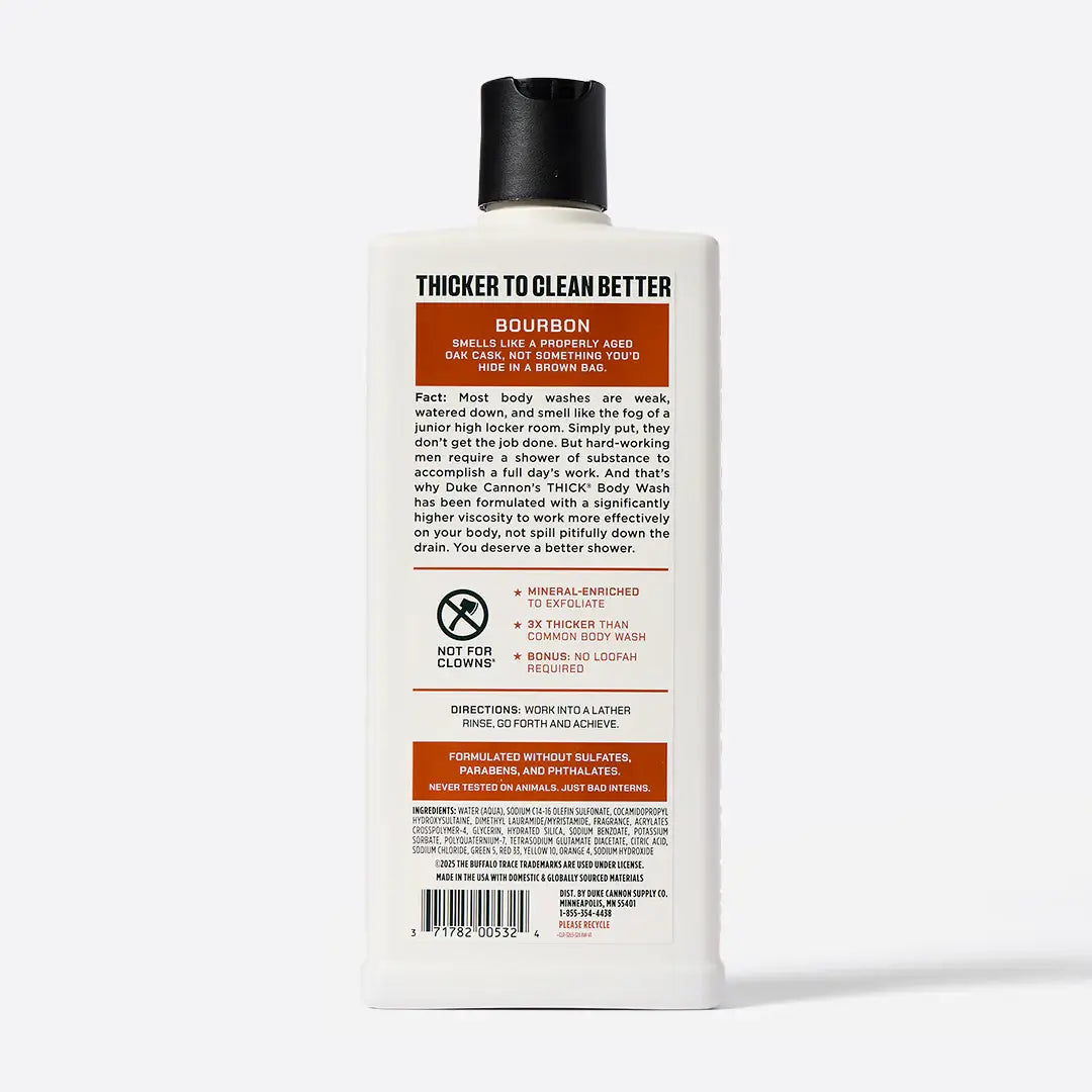 Duke Cannon THICK Bourbon Body Wash - 18oz
