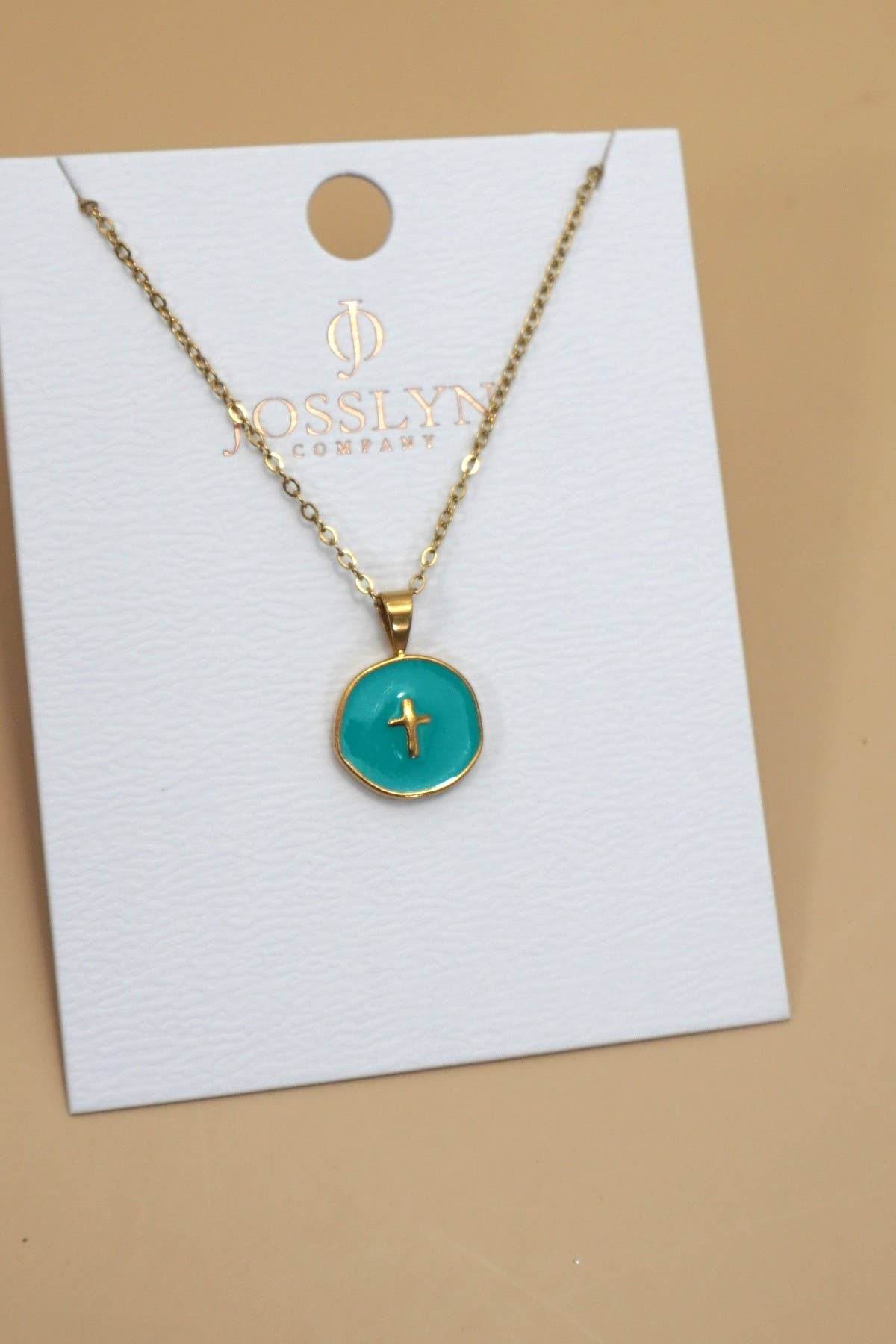 18K STAINLESS STEEL TARNISH FREE CROSS NECKLACE