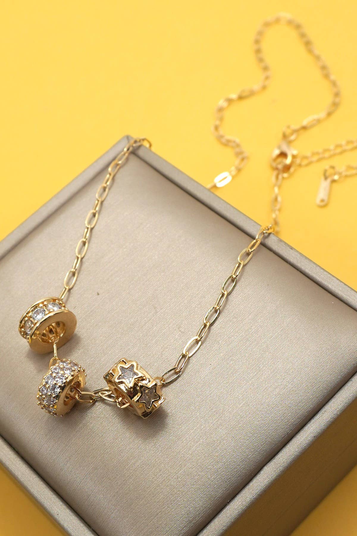 18K STAINLESS STEEL TARNISH FREE BARREL NECKLACE