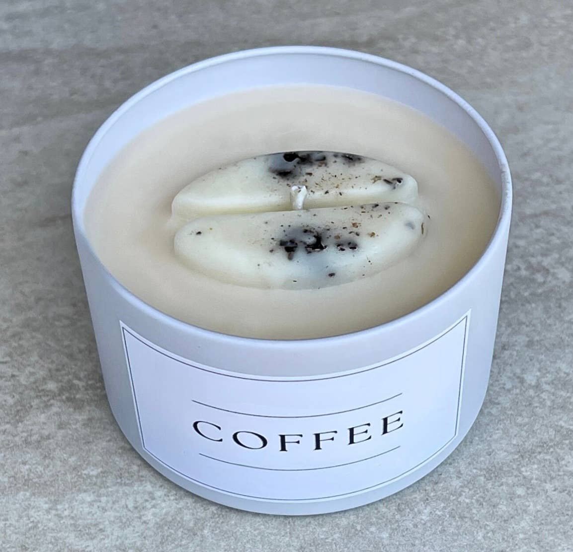 Coffee - 8oz Matte White Jar Soy Wax Candle