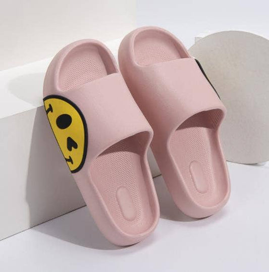 Smiley Face Lightweight Non Slip Waterproof Comfort Slides