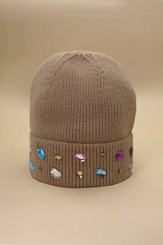 Stone Embellished Beanie