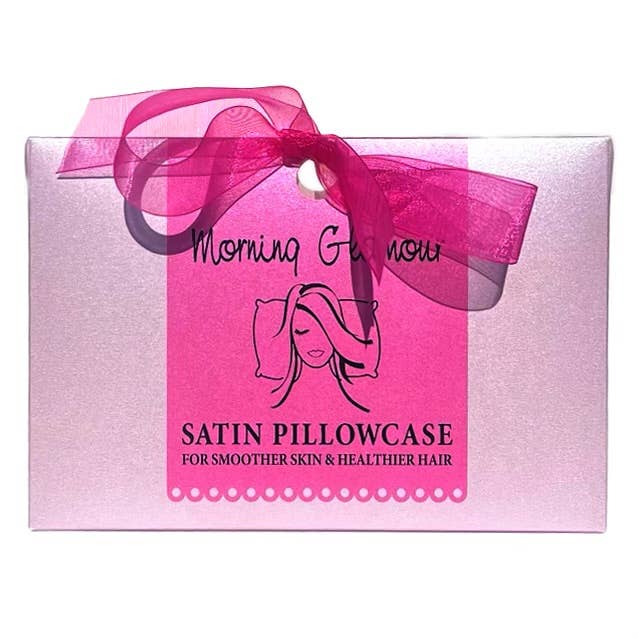 Limited Edition Satin Pillowcase – Gift Boxed | Anti-Frizz, Beauty Sleep Essential (Grey, Pink, Leopard)