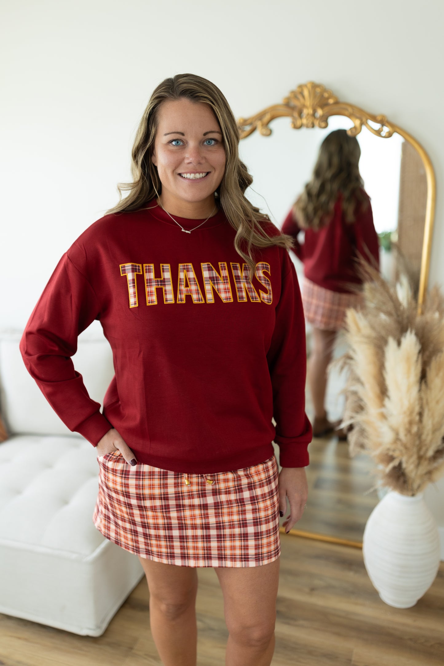 Thankful Plaid Skort
