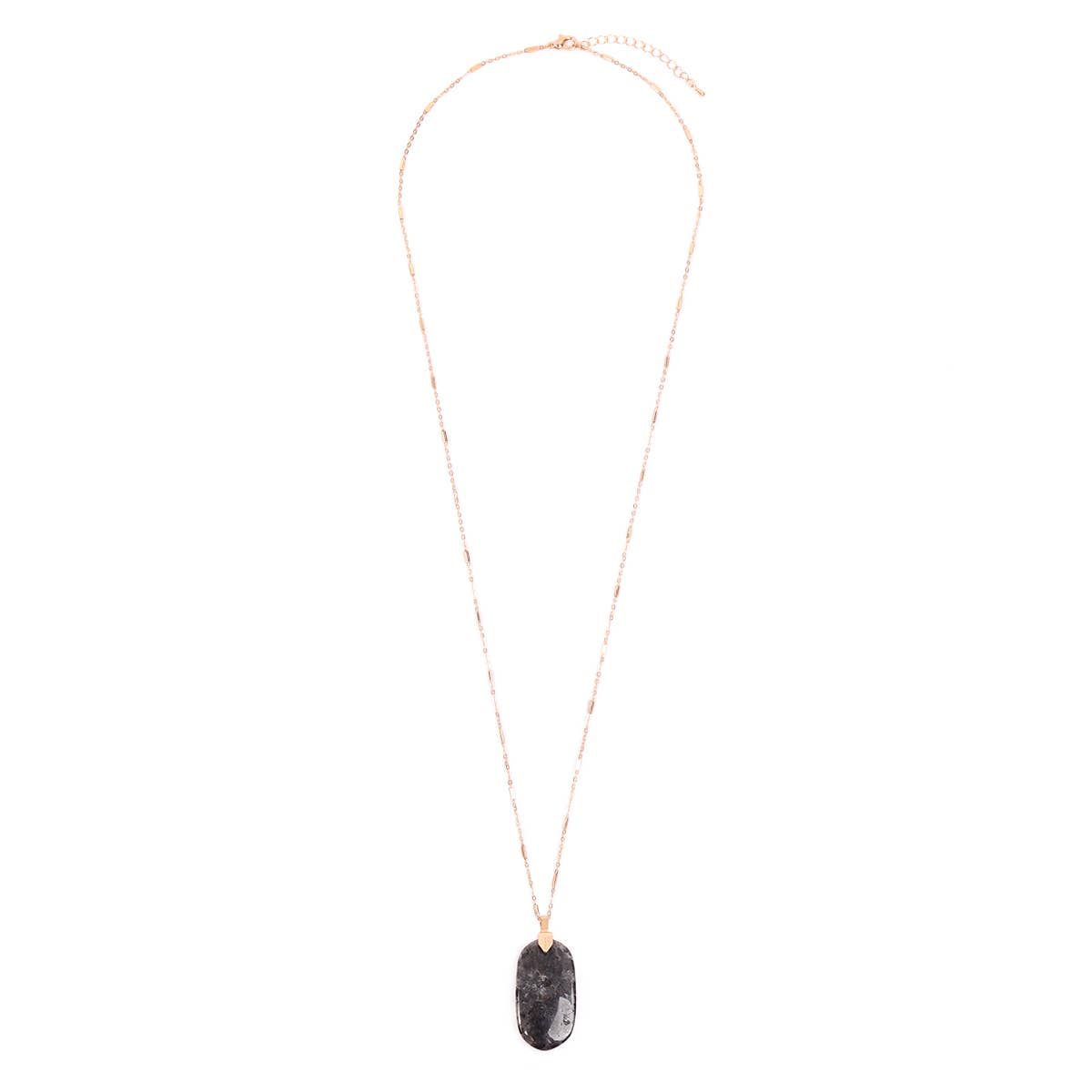 Oval Stone Pendant Necklace